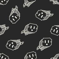 outlet doodle seamless pattern background N4