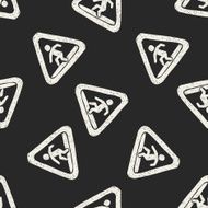 people Crossing doodle seamless pattern background N2