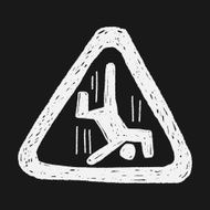 people fall sign doodle N3