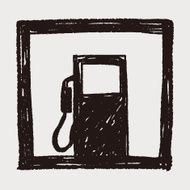 Petrol gas station doodle N3