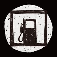 Petrol gas station doodle N4