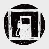 Petrol gas station doodle N5