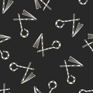 pharaoh Cane doodle seamless pattern background N3