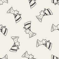 pharaoh doodle seamless pattern background N4