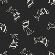 pharaoh doodle seamless pattern background N9