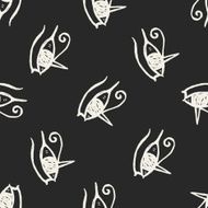 pharaoh eye doodle seamless pattern background N2