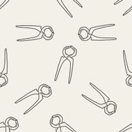 plier doodle seamless pattern background N2