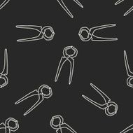 plier doodle seamless pattern background N6