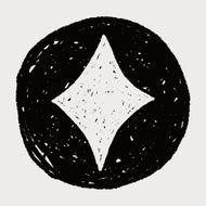 poker diamond doodle N6