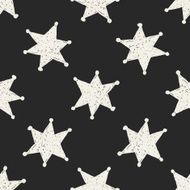 police Badge doodle seamless pattern background N2