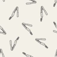 power clip doodle seamless pattern background