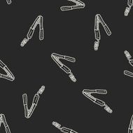 power clip doodle seamless pattern background N2