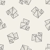 Pyramid doodle seamless pattern background