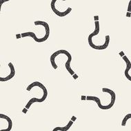 Question mark doodle seamless pattern background