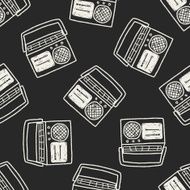 radio doodle seamless pattern background N3
