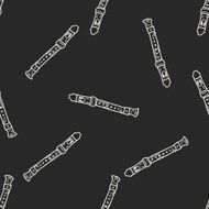 Recorder doodle seamless pattern background N2