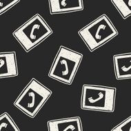 restaurant sign doodle seamless pattern background N2