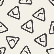 Right turn doodle seamless pattern background