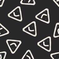 Right turn doodle seamless pattern background N2