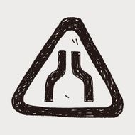 road narrow merge doodle N9