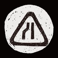 road narrow merge doodle N18