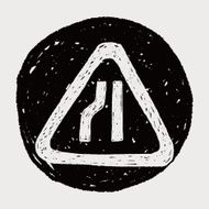 road narrow merge doodle N22
