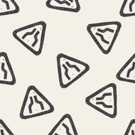 road narrow merge doodle seamless pattern background