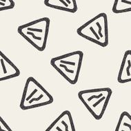 road narrow merge doodle seamless pattern background N2