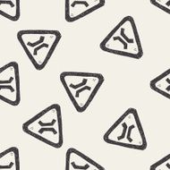road narrow merge doodle seamless pattern background N3