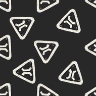 road narrow merge doodle seamless pattern background N7