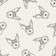 Russia Hat doodle seamless pattern background
