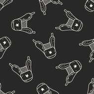 Russia Hat doodle seamless pattern background N2