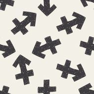 sagittariu Constellation doodle seamless pattern background