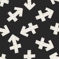 sagittariu Constellation doodle seamless pattern background N2