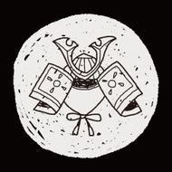 samurai helmet doodle N4