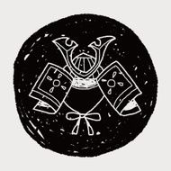 samurai helmet doodle N5