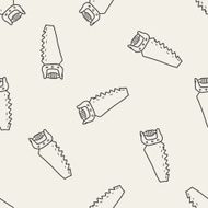 saw doodle seamless pattern background