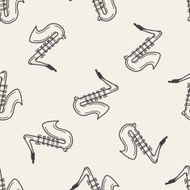 Saxophone doodle seamless pattern background