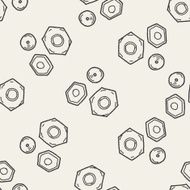 screw doodle seamless pattern background