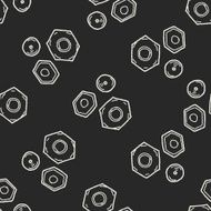 screw doodle seamless pattern background N2