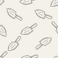 shovel doodle seamless pattern background N2