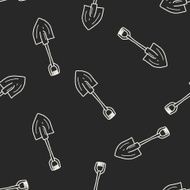 shovel doodle seamless pattern background N3
