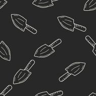 shovel doodle seamless pattern background N4