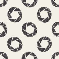 Shutter doodle seamless pattern background