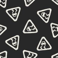 Slippery when wet doodle seamless pattern background