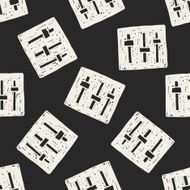 sound control doodle seamless pattern background N6