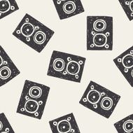speaker doodle seamless pattern background N3
