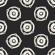 speaker doodle seamless pattern background N4