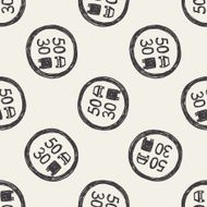 speed limit doodle seamless pattern background N2