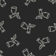 spray gun doodle seamless pattern background N2